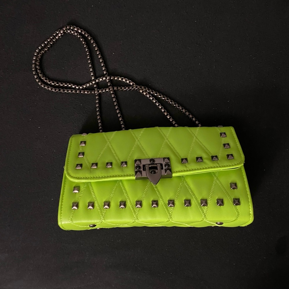 Neon chain bag w/ studs….never used